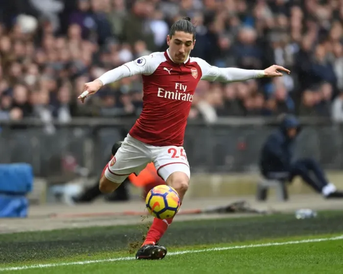 Framed Print : Hector Bellerin in Action: Tottenham Hotspur vs. Arsenal, Premier League 2017-18