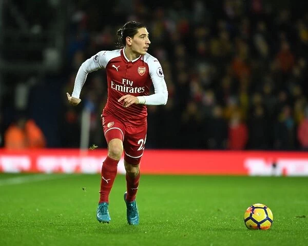 Hector Bellerin in Action: West Bromwich Albion vs. Arsenal, Premier League (December 2017)