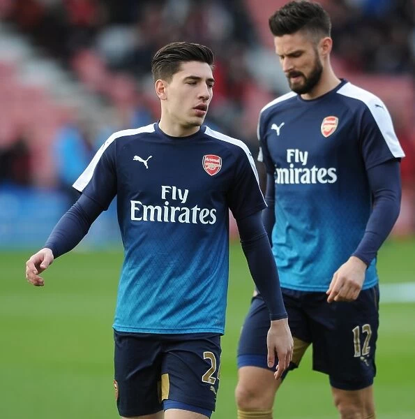 Hector Bellerin (Arsenal) warms up before the match. AFC Bournemouth 0: 2 Arsenal