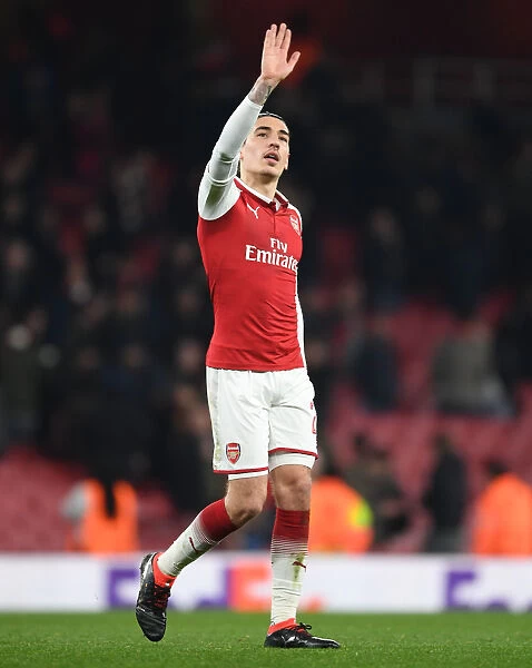 Hector Bellerin - Arsenal's Determined Defender in Europa League Clash Against AC Milan