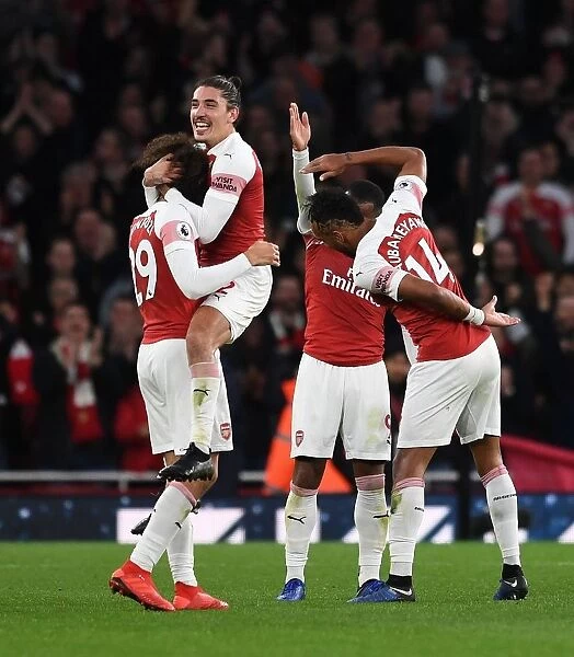 Hector Bellerin Celebrates Arsenal's Victory Over Tottenham Hotspur in the Premier League