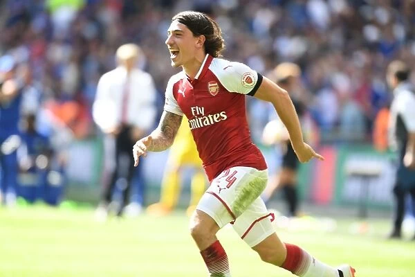Hector Bellerin: Celebrating Arsenal's FA Community Shield Victory over Chelsea
