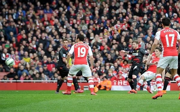 Hector Bellerin Scores the Opener: Arsenal vs. Liverpool, Premier League 2014-15