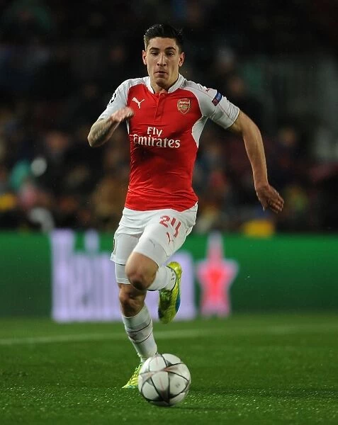 Hector Bellerin: A Star's Return as Arsenal Faces Off Against Former Team Barcelona in the UEFA Champions League, 2015-16