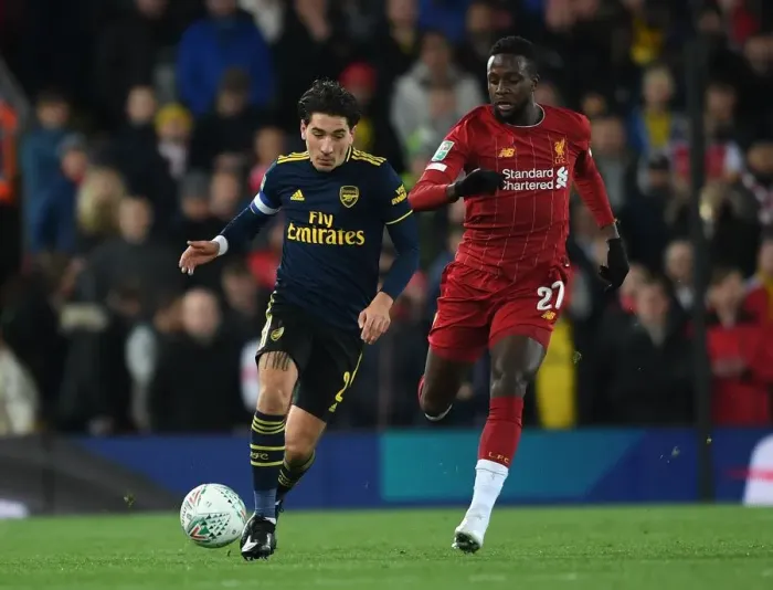 Framed Print : Hector Bellerin vs. Divock Origi: A Battle at Anfield - Carabao Cup 2019-20 Framed Print : Hector Bellerin vs. Divock Origi: A Battle at Anfield - Carabao Cup 2019-20