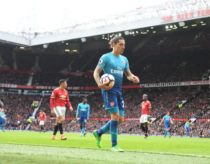 Framed Print : Hector Bellerin vs Manchester United: A Premier League Showdown at Old Trafford
