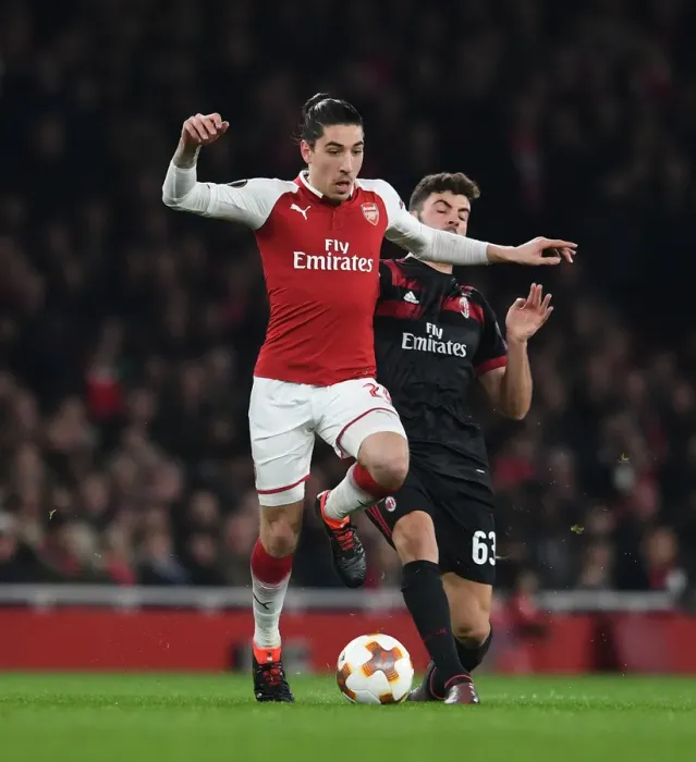 Framed Print : Hector Bellerin vs. Patrick Cutrone: A Europa League Showdown Framed Print : Hector Bellerin vs. Patrick Cutrone: A Europa League Showdown