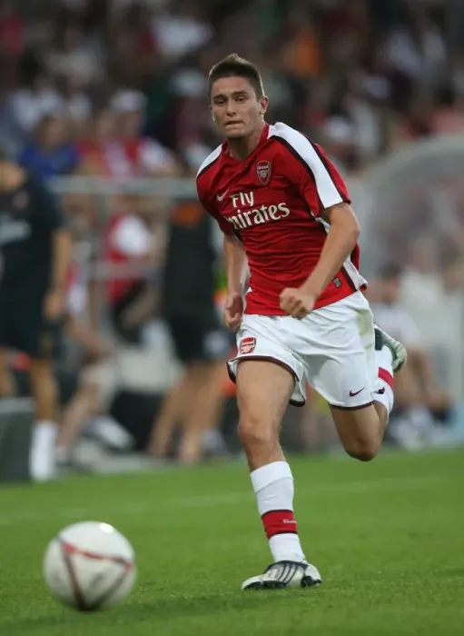 Framed Print : Henri Lansbury in Action: Arsenal's Victory over Burgenland (2008)