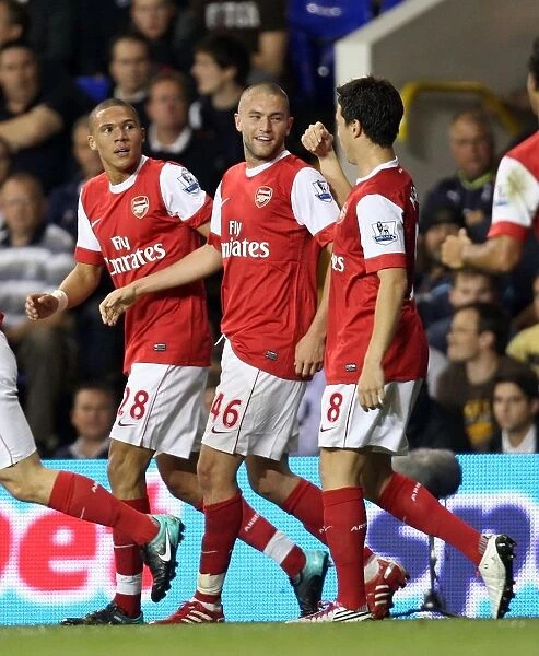 Henri Lansbury's Stunner: Arsenal's First Goal in Epic 4-1 Carling Cup Victory over Tottenham