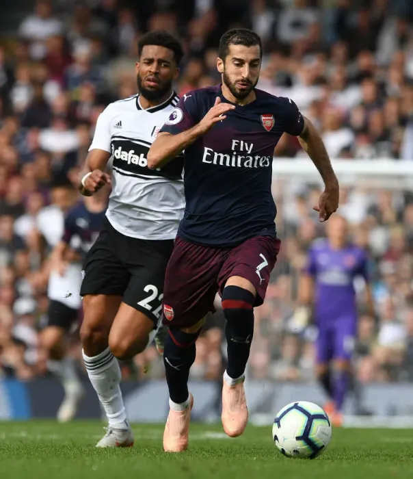 Framed Print : Henrikh Mkhitaryan in Action: Arsenal vs. Fulham, Premier League 2018-19