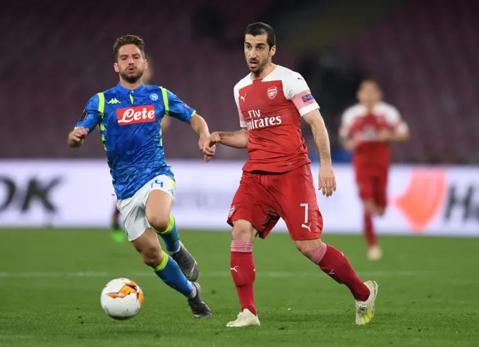 Framed Print : Henrikh Mkhitaryan in Action: Arsenal vs. Napoli - UEFA Europa League Quarterfinals, Naples, 2019 Framed Print : Henrikh Mkhitaryan in Action: Arsenal vs. Napoli - UEFA Europa League Quarterfinals, Naples, 2019