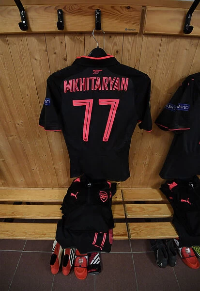 Henrikh Mkhitaryan's Arsenal Kit in Ostersund Changing Room (Ostersunds v Arsenal, UEFA Europa League 2018)