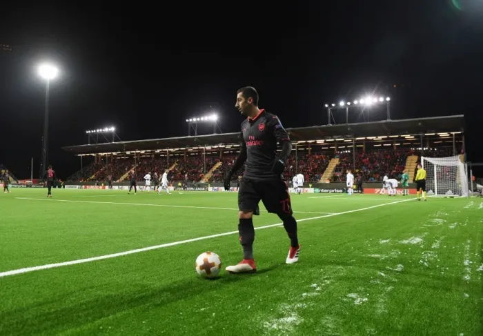 Framed Print : Henrikh Mkhitaryan's Europa League Victory: Arsenal's Triumph over Ostersunds FK (February 2018)