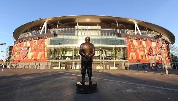 Herbert Chapman's Statue at Emirages: Arsenal vs. Everton, Premier League (2011-12)