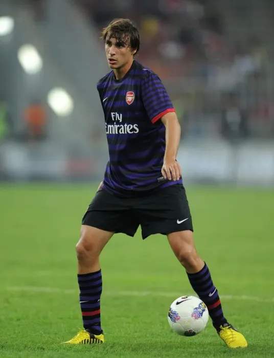 Framed Print : Ignasi Miquel in Action: Arsenal vs Malaysia XI (2012-13)