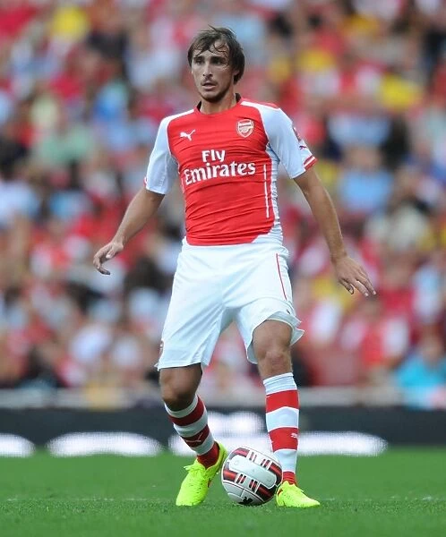 Ignasi Miquel in Action: Arsenal vs AS Monaco, Emirates Cup 2014
