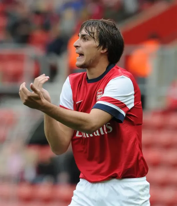 Framed Print : Ignasi Miquel (Arsenal). Arsenal 1: 0 Anderlecht. The Markus Liebherr Memorial Cup