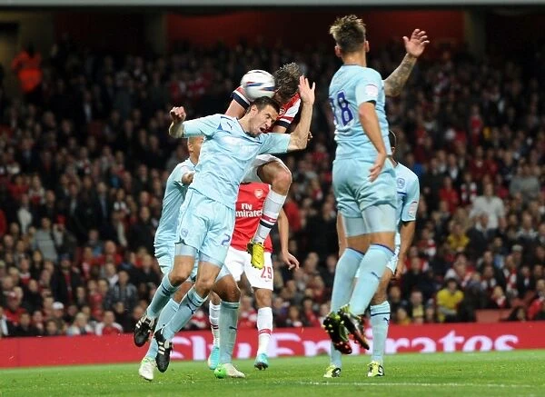 Ignasi Miquel Scores Arsenal's Fifth Goal Against Coventry City in Capital One Cup