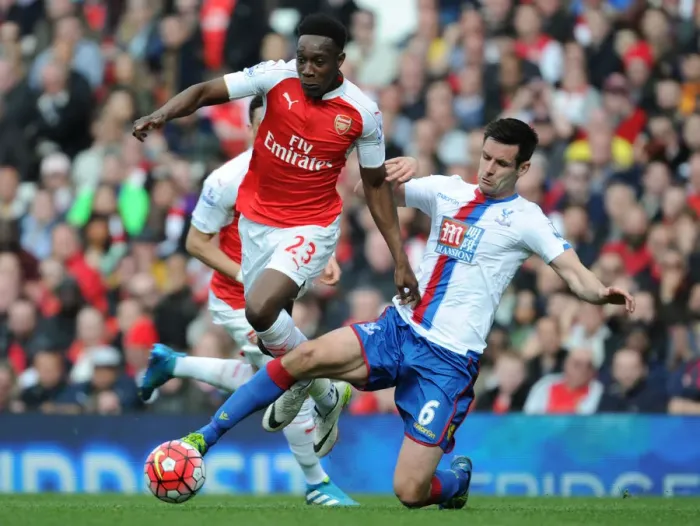 Framed Print : Intense Arsenal vs Crystal Palace Showdown: April 2016 at Emirates Stadium