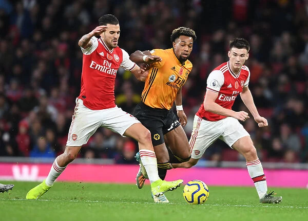 Intense Battle: Arsenal vs. Wolverhampton Wanderers at Emirates Stadium, November 2019