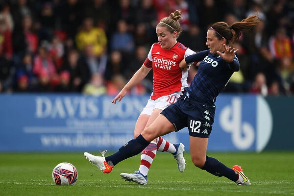 Intense Battle: Arsenal Women vs. Aston Villa Women in FA WSL Match
