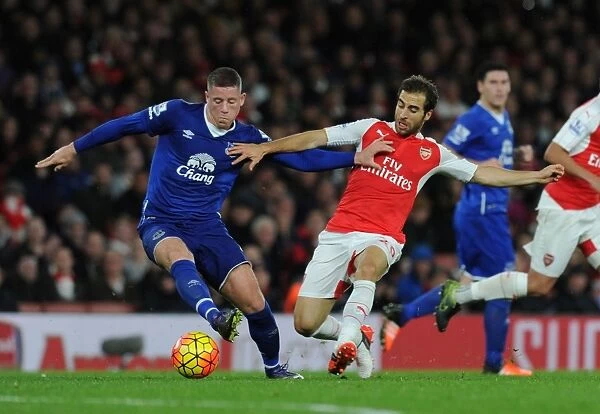Intense Battle: Flamini Tackles Barkley - Arsenal vs. Everton Premier League Clash