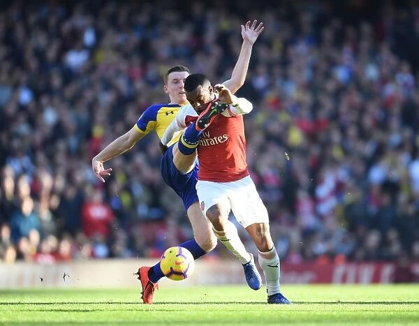 Intense Battle: Lacazette vs. Targett - Arsenal vs. Southampton Premier League Clash