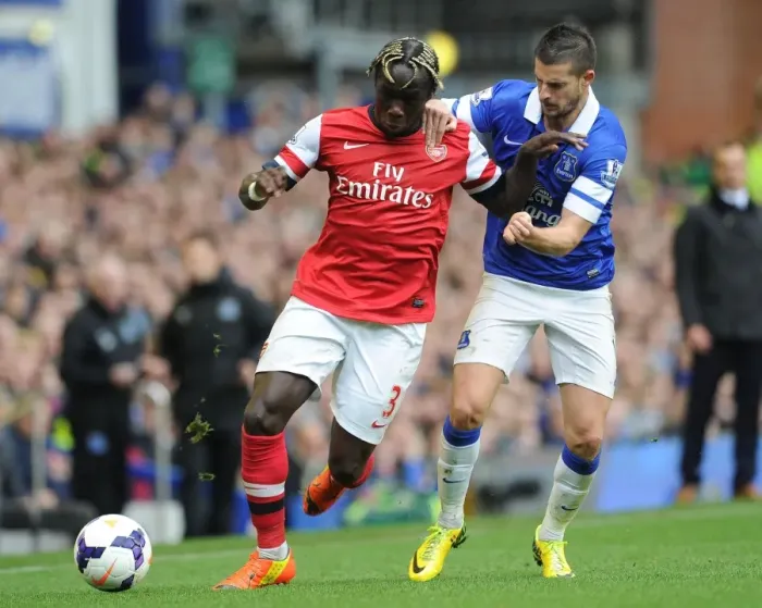 Framed Print : Intense Battle: Sagna vs. Mirallas - Premier League Showdown, 2013 / 14