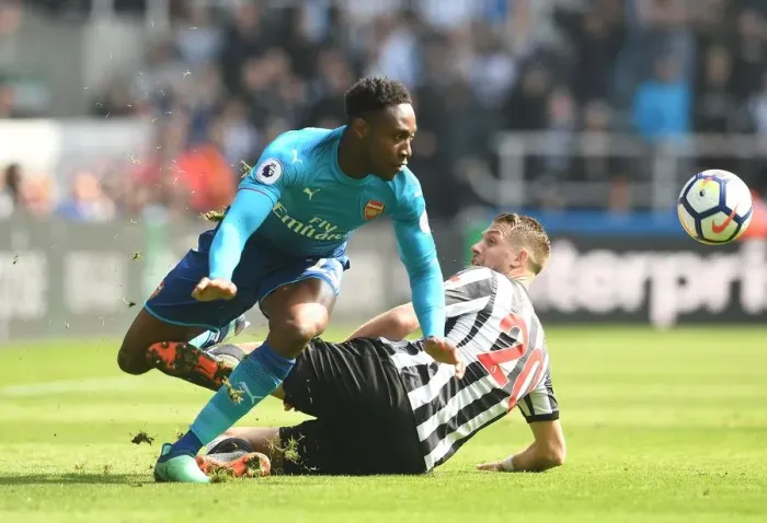Framed Print : Intense Battle: Welbeck vs Joselu - Premier League Showdown at St. James Park Framed Print : Intense Battle: Welbeck vs Joselu - Premier League Showdown at St. James Park