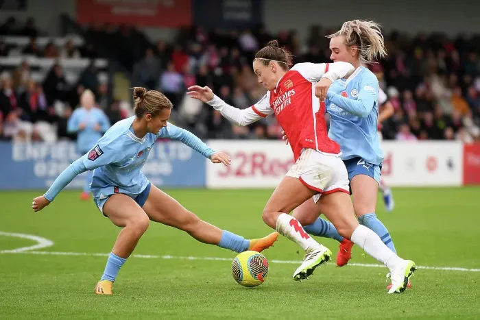 Framed Print : Intense Battle for Women's Super League Supremacy: Arsenal vs Manchester City (2023-24) Framed Print : Intense Battle for Women's Super League Supremacy: Arsenal vs Manchester City (2023-24)