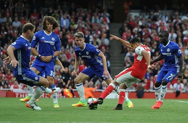 Intense Chelsea Defense vs. Alexis Sanchez: A Battle at the Emirates (2016-17 Premier League)