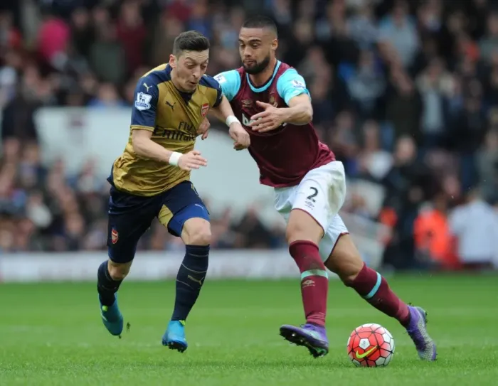 Framed Print : Intense Clash: Mesut Ozil vs. Winston Reid - Arsenal vs. West Ham (April 2016) Framed Print : Intense Clash: Mesut Ozil vs. Winston Reid - Arsenal vs. West Ham (April 2016)