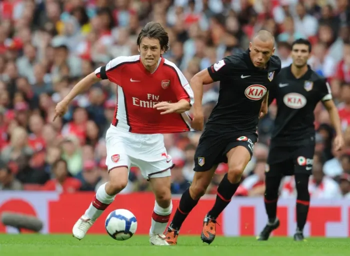Framed Print : Intense Clash: Rosicky vs. Heitinga in the 2009 Emirates Cup Framed Print : Intense Clash: Rosicky vs. Heitinga in the 2009 Emirates Cup