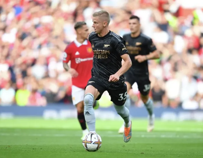 Framed Print : Intense Clash: Zinchenko vs Manchester United - Premier League Showdown (2022-23) Framed Print : Intense Clash: Zinchenko vs Manchester United - Premier League Showdown (2022-23)