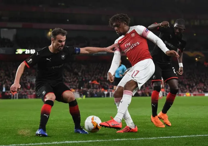 Framed Print : Intense Europa League Showdown: Alex Iwobi vs. Hamari Traore and Damien Da Silva Framed Print : Intense Europa League Showdown: Alex Iwobi vs. Hamari Traore and Damien Da Silva
