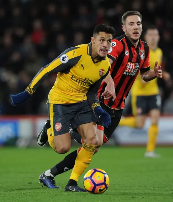 Framed Print : Intense Face-Off: Alexis Sanchez vs. Dan Gosling - Premier League Showdown Framed Print : Intense Face-Off: Alexis Sanchez vs. Dan Gosling - Premier League Showdown