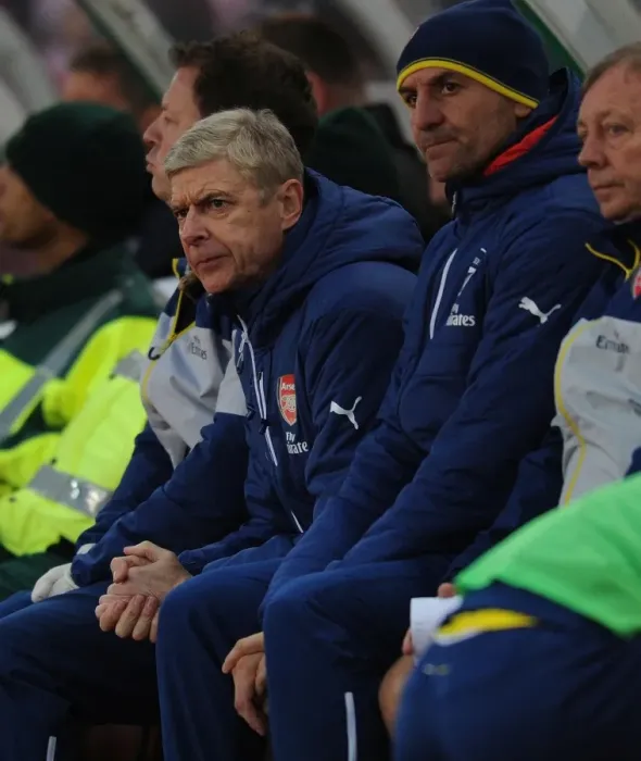 Framed Print : Intense Focus: Arsene Wenger and Steve Bould at Britannia Stadium (Stoke City vs Arsenal, 2014-15) Framed Print : Intense Focus: Arsene Wenger and Steve Bould at Britannia Stadium (Stoke City vs Arsenal, 2014-15)