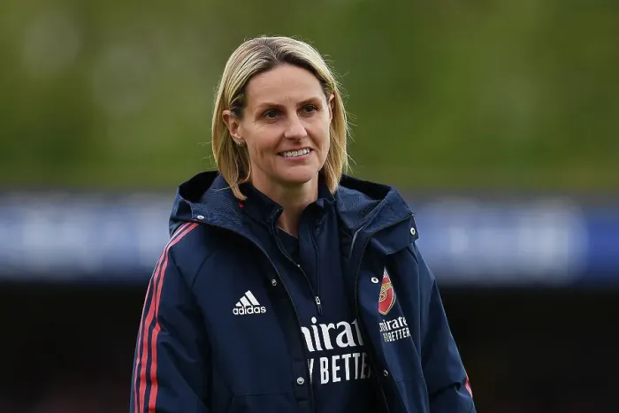 Framed Print : Intense Focus: Coach Kelly Smith Prepares for Arsenal Women vs Chelsea Women FA Super League Showdown