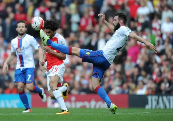 Framed Print : Intense Midfield Showdown: Elneny vs. Ledley (Arsenal vs. Crystal Palace, Premier League 2015-16) Framed Print : Intense Midfield Showdown: Elneny vs. Ledley (Arsenal vs. Crystal Palace, Premier League 2015-16)
