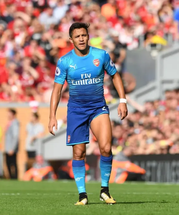 Framed Print : Intense Rivalry: Alexis Sanchez in the Premier League Showdown (2017-18) - Liverpool vs Arsenal