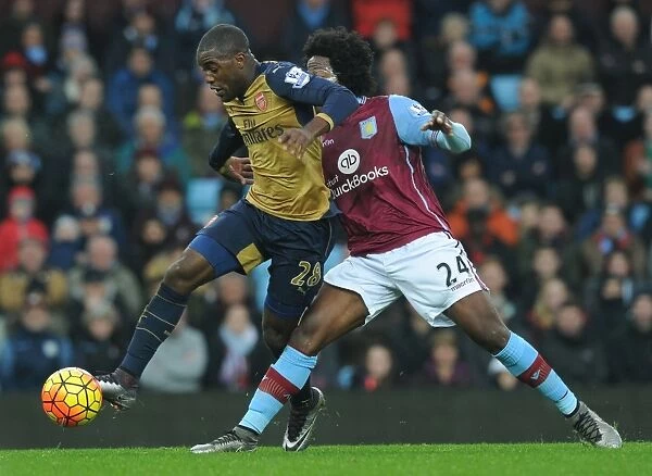 Intense Rivalry: Campbell vs Sanchez Showdown at Villa Park (Aston Villa vs Arsenal 2015-16)