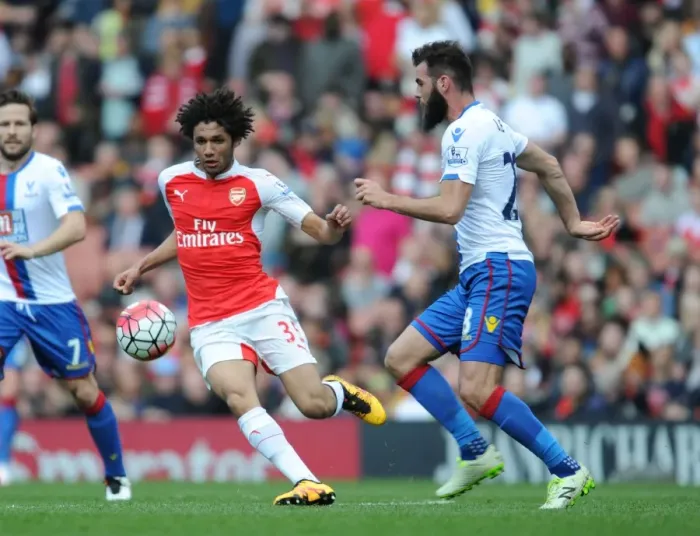 Framed Print : Intense Rivalry: Elneny vs Ledley Clash at Arsenal vs Crystal Palace (Premier League 2015-16) Framed Print : Intense Rivalry: Elneny vs Ledley Clash at Arsenal vs Crystal Palace (Premier League 2015-16)