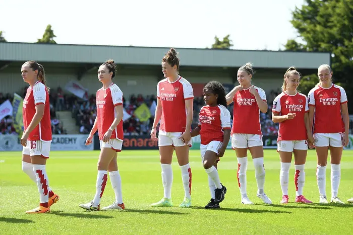 Framed Print : Intense Rivalry in FA Women's Super League: Arsenal Women vs Aston Villa at Meadow Park (2022-23)