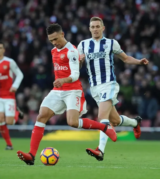 Framed Print : Intense Rivalry: Kieran Gibbs vs. Darren Fletcher - Arsenal vs. West Bromwich Albion (Premier League, 2016-17): A Battle at Emirates Stadium Framed Print : Intense Rivalry: Kieran Gibbs vs. Darren Fletcher - Arsenal vs. West Bromwich Albion (Premier League, 2016-17): A Battle at Emirates Stadium