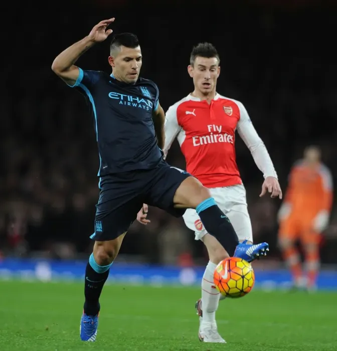 Framed Print : Intense Rivalry: Koscielny vs. Agüero - Arsenal vs. Manchester City (December 2015) Framed Print : Intense Rivalry: Koscielny vs. Agüero - Arsenal vs. Manchester City (December 2015)