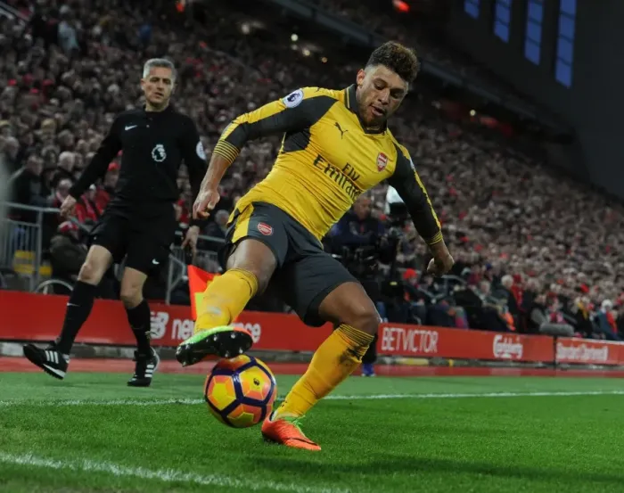 Framed Print : Intense Rivalry: Oxlade-Chamberlain vs. Liverpool (2016-17) Framed Print : Intense Rivalry: Oxlade-Chamberlain vs. Liverpool (2016-17)