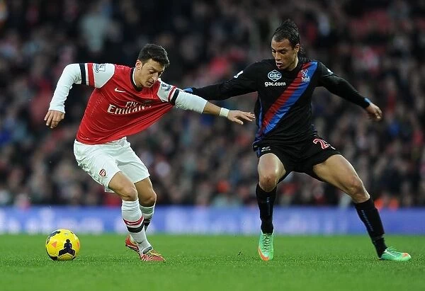 Intense Rivalry: Ozil vs Chamakh Battle at Arsenal vs Crystal Palace (2013-14)