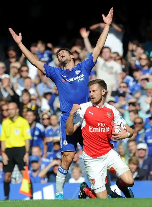 Framed Print : Intense Rivalry: Ramsey vs. Oscar Clash in Chelsea vs. Arsenal Premier League (2015-16) Framed Print : Intense Rivalry: Ramsey vs. Oscar Clash in Chelsea vs. Arsenal Premier League (2015-16)