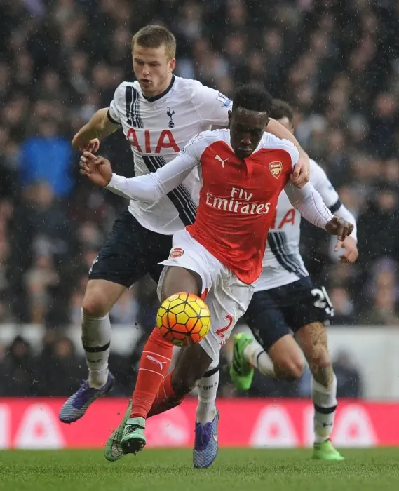 Framed Print : Intense Rivalry: Welbeck Fouls Dier (Arsenal vs. Tottenham, 2015-16)