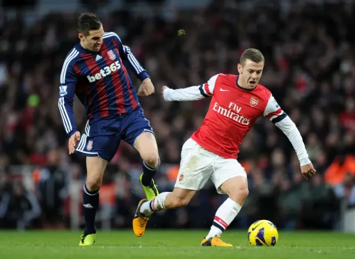 Framed Print : Intense Rivalry: Wilshere vs. Cameron - Arsenal vs. Stoke City, Premier League 2012-13 Framed Print : Intense Rivalry: Wilshere vs. Cameron - Arsenal vs. Stoke City, Premier League 2012-13